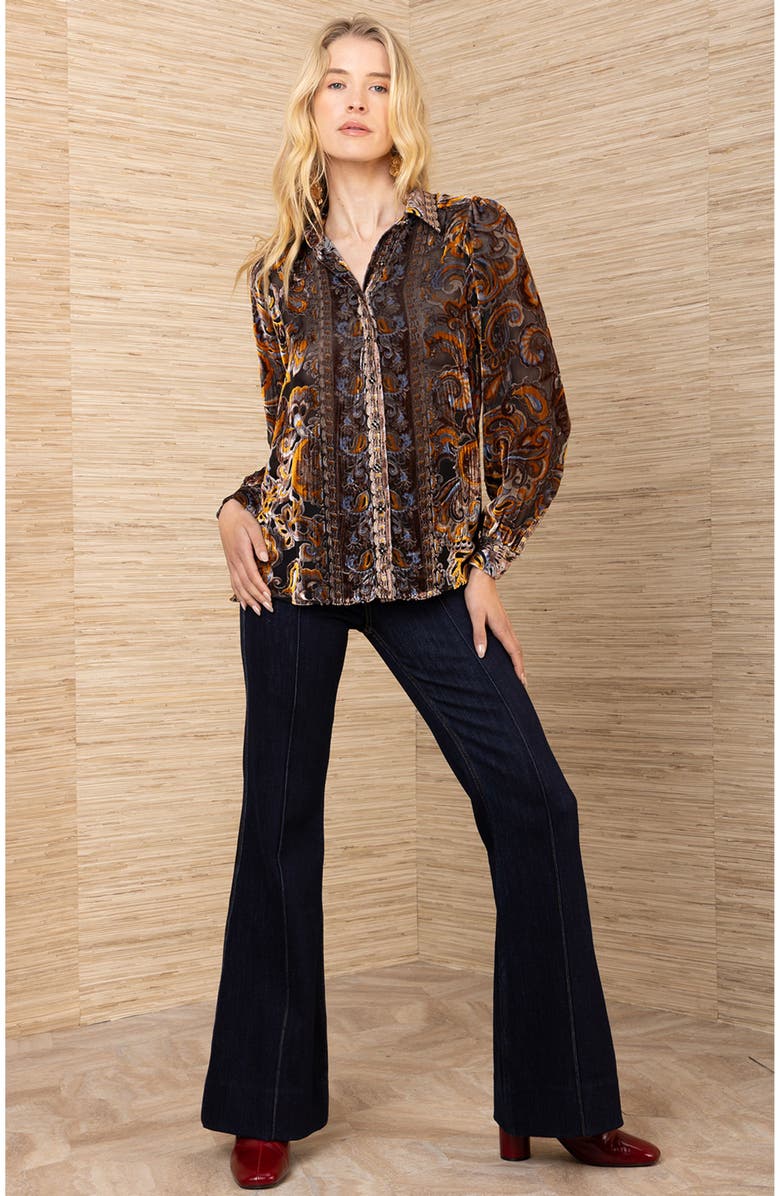 Hale Bob Kaiya Burnout Top, Main, color, Black