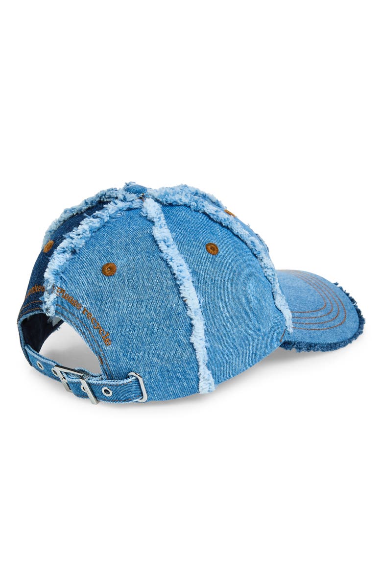 Ganni Denim Patchwork Cap, Alternate, color, Multicolour