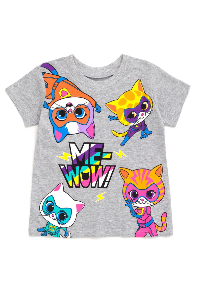 Super Kitties 2-Pack Short Sleeve T-Shirts, Alternate, color, SuperKitties Pink Grey
