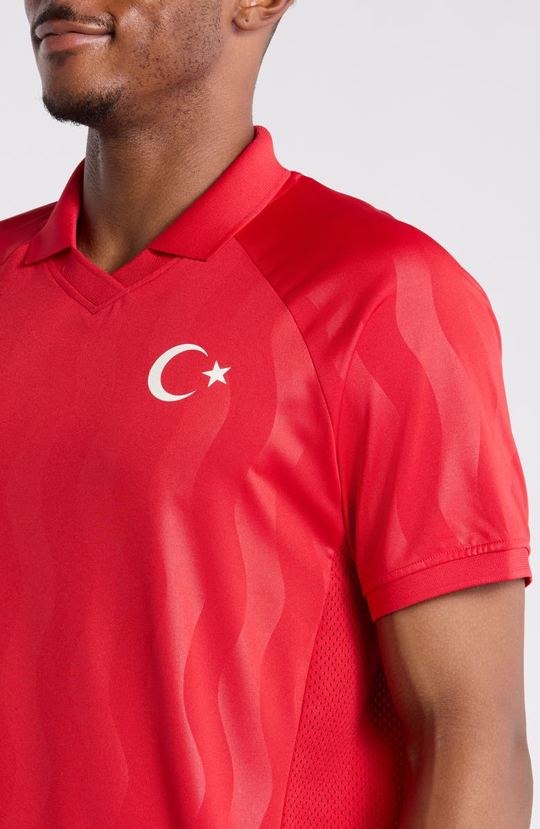 Les Deux Turkey Football Jersey, Alternate, color, Racing Red
