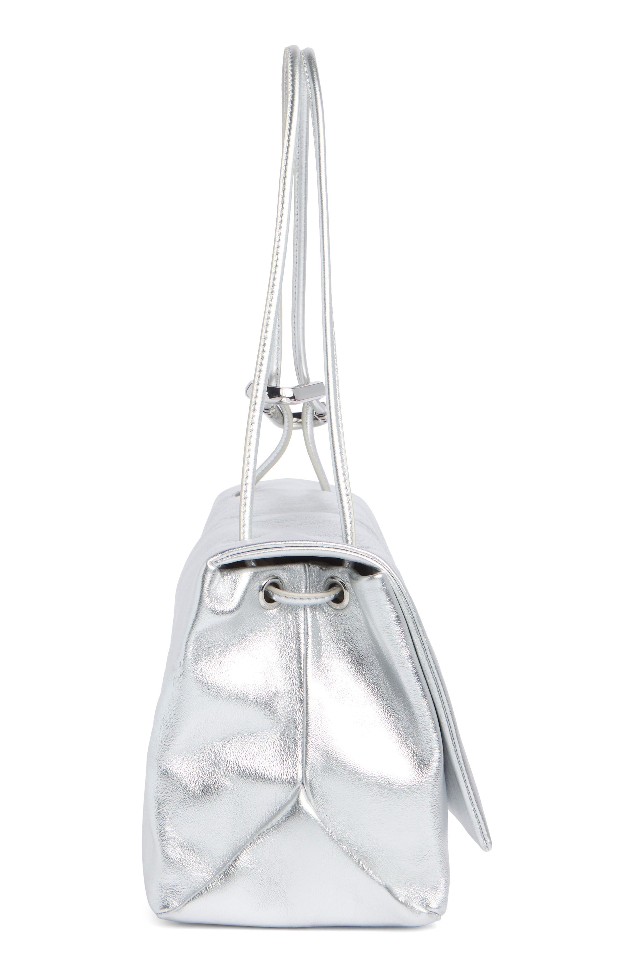 The Large Dual Shoulder Bag, Alternate, color, SILVER