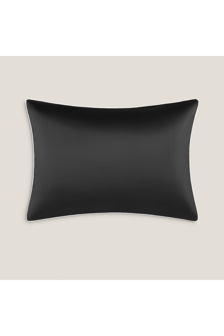 Clarity piping Pillowcase Set, Main, color, Black