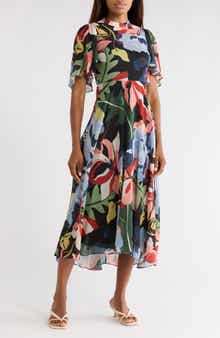 Botanical Garden Silk Blend Dress