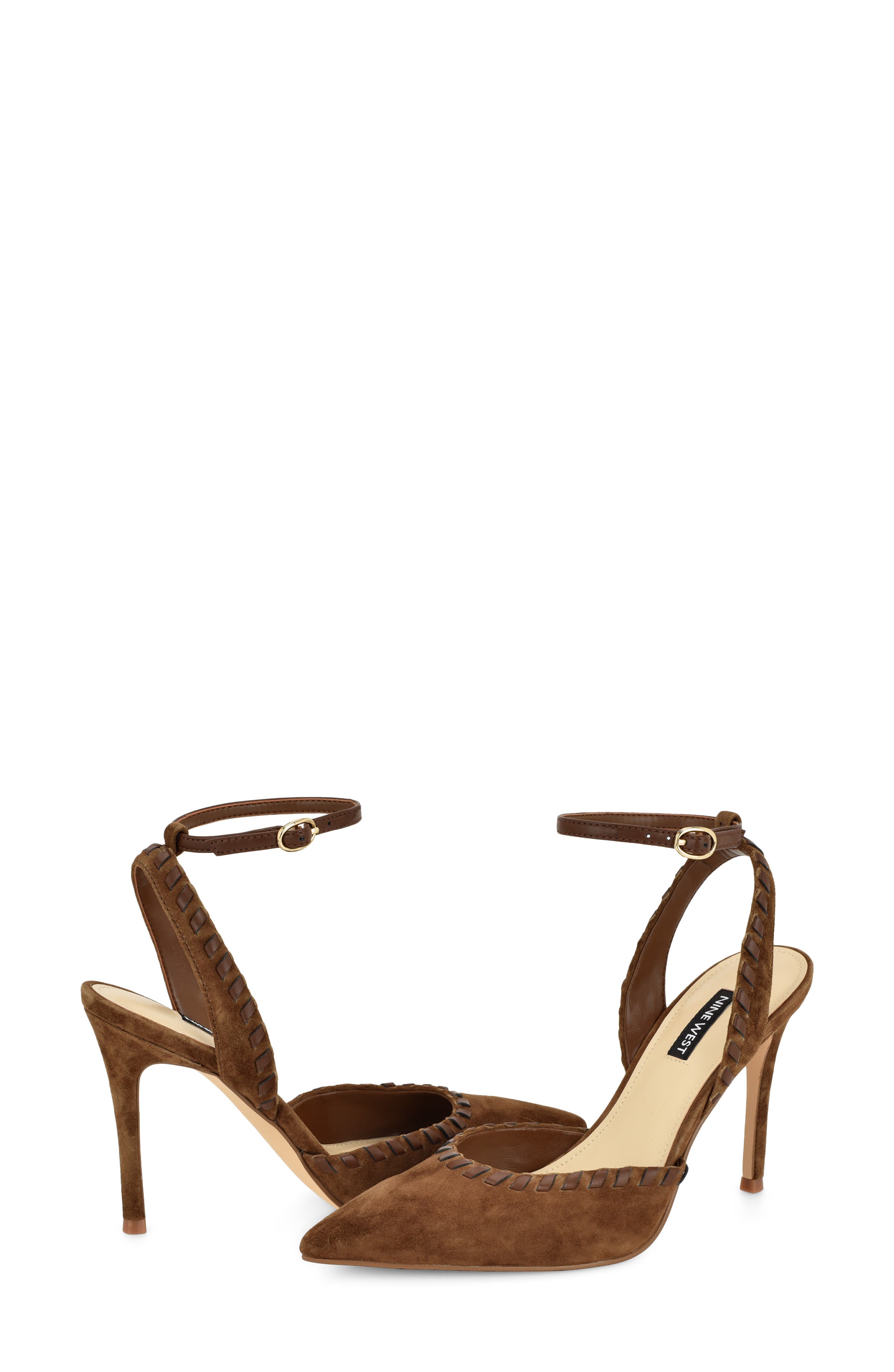 Kenedy Ankle Strap Pump, Alternate, color, MEDIUM BROWN