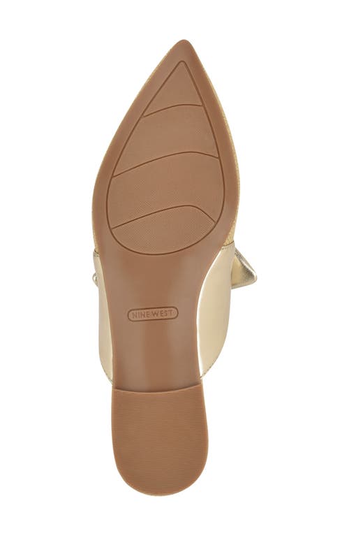 Shop Nine West Bowin Pointed Toe Flat In Light Natural 111