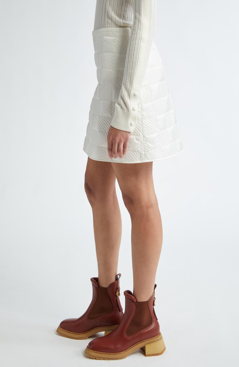 Moncler Quilted Nylon Miniskirt, Alternate, color, 