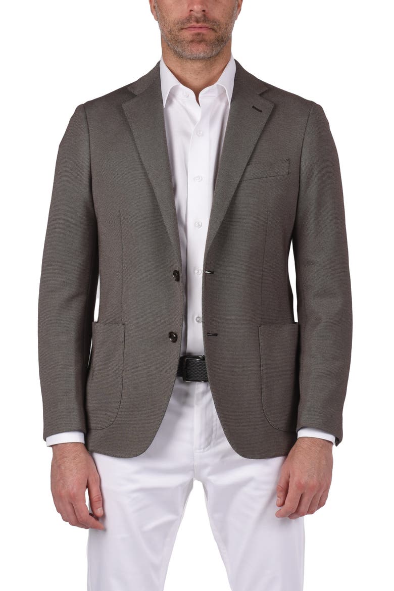 Textured Cotton Blend Sport Coat, Main, color, BROWN