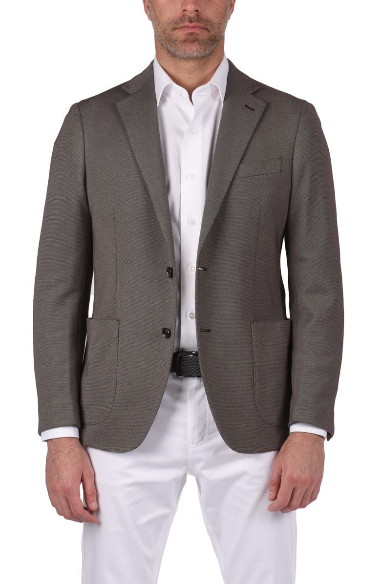 Ibiza Textured Cotton Blend Sport Coat, Main, color, Brown