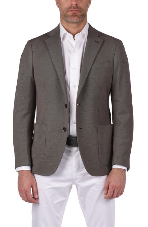 Textured Cotton Blend Sport Coat (Short, Regular & Long)