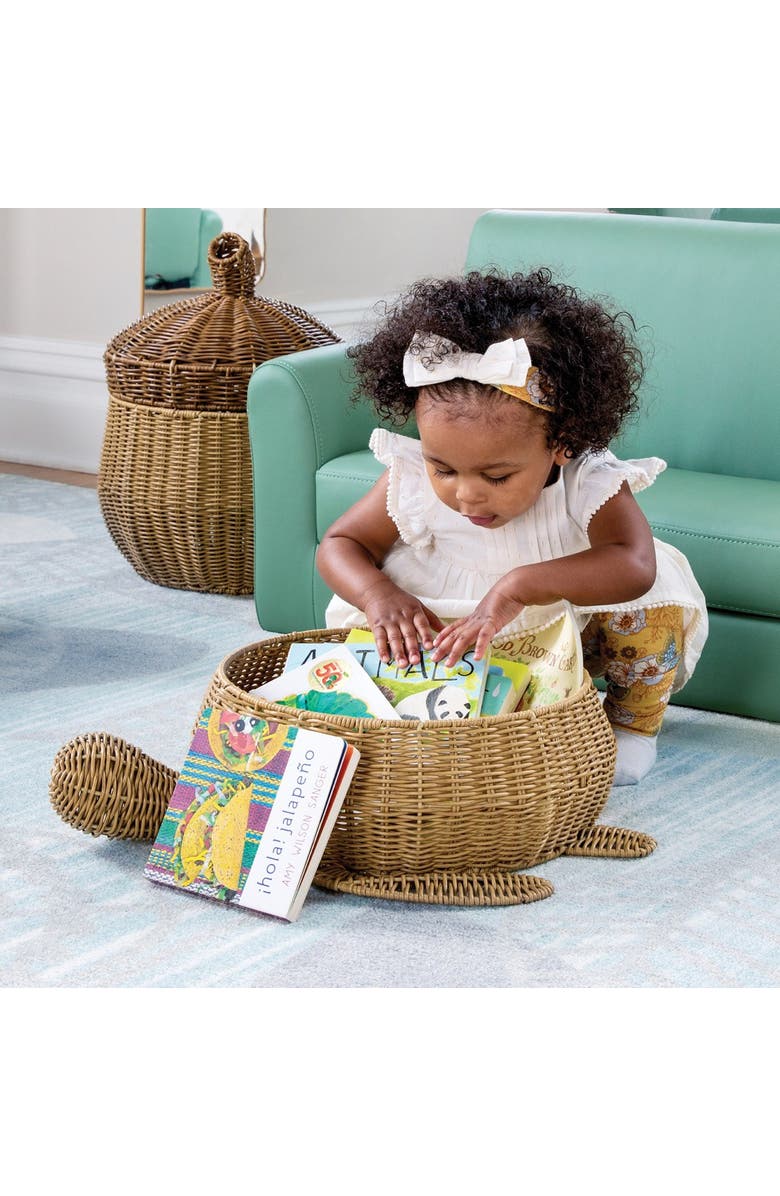 Kaplan Early Learning Company Turtle Washable Wicker Floor Basket, Alternate, color, 