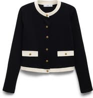 MANGO Contrast Cotton Cardigan