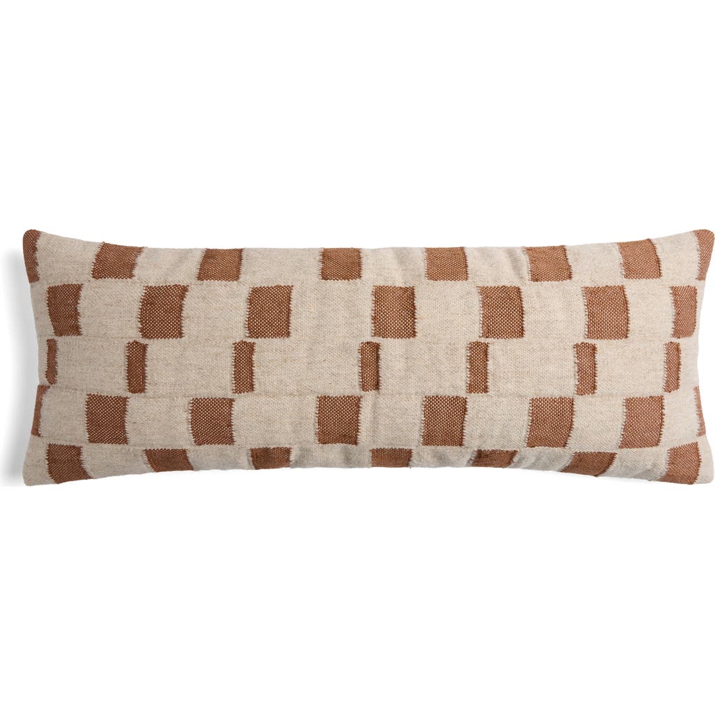 Parachute Modern Check Wool Blend Lumbar Pillow Cover In Brown