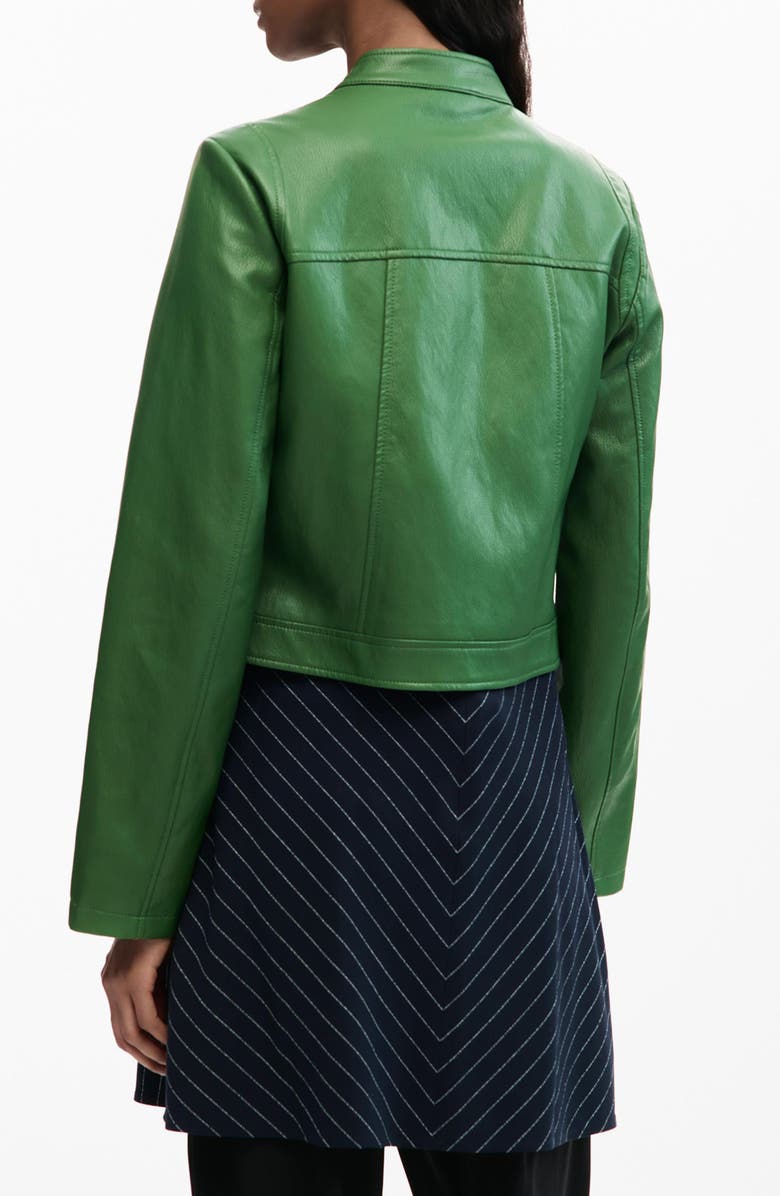 Desigual Faux Leather Jacket, Alternate, color, Green