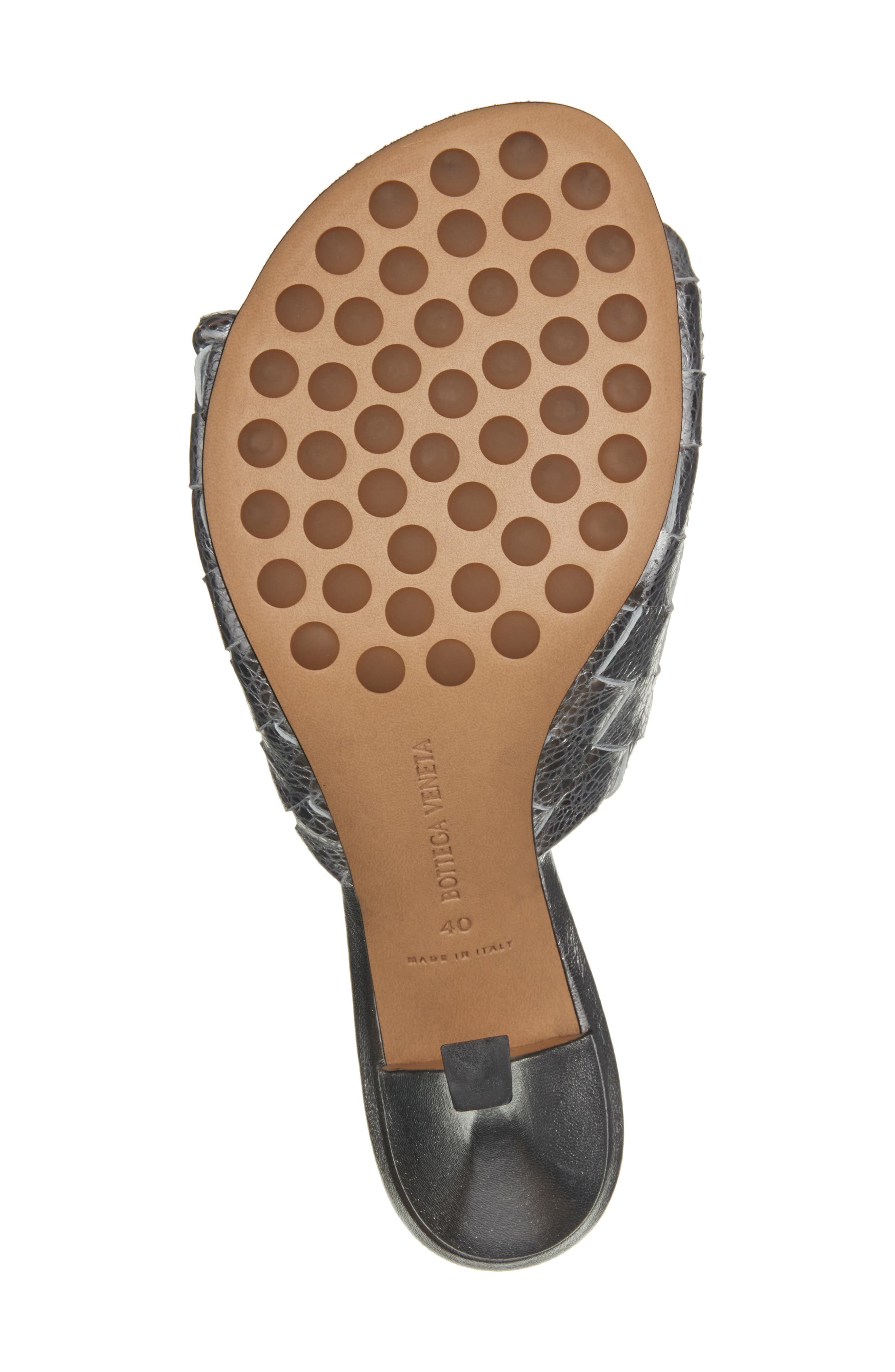 Bottega Veneta Blink Intrecciato Slide Sandal, Alternate, color, Silver