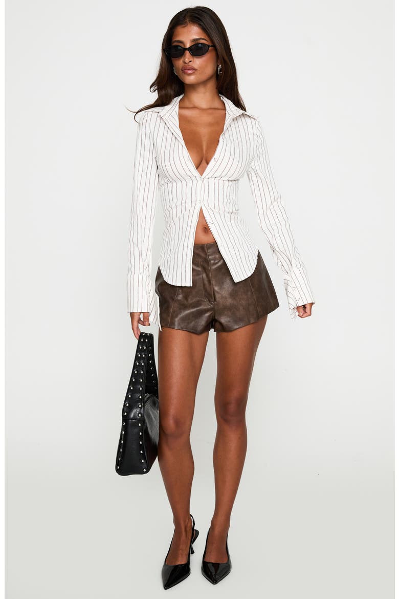 Madlin Stripe Long Sleeve Button-Up Shirt, Alternate, color, WHITE STRIPE
