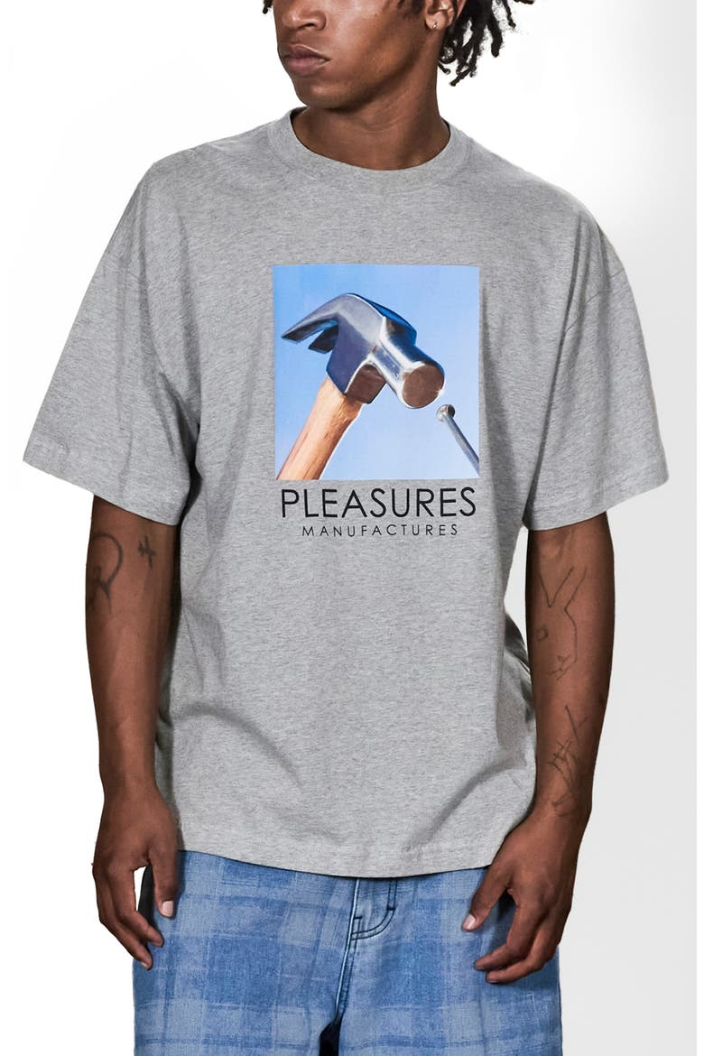 Hammer Graphic T-Shirt, Main, color, HEATHER