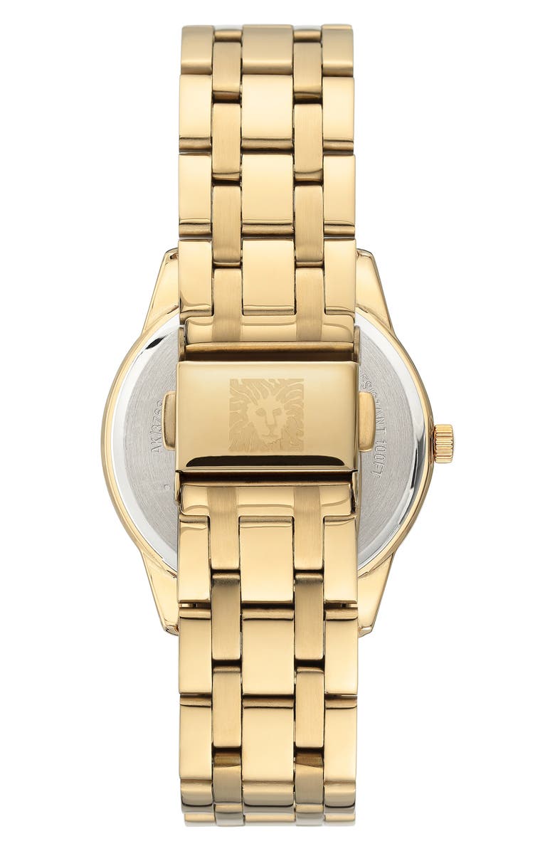 Anne Klein Considered Solar Bracelet Watch, 34mm, Alternate, color, Black Mother Of Pearl Dial