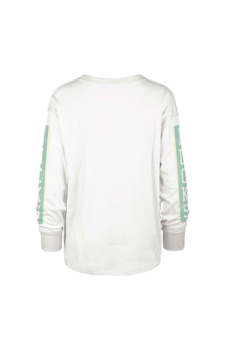 '47 Women's '47 Cream Oregon Ducks Statement SOA 3-Hit Long Sleeve T-Shirt, Alternate, color,