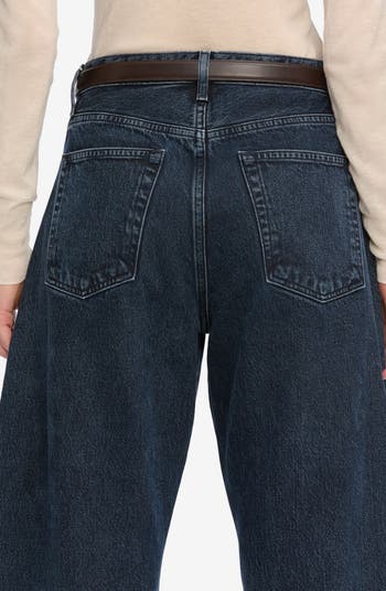 Low Slung Barrel Leg Jeans