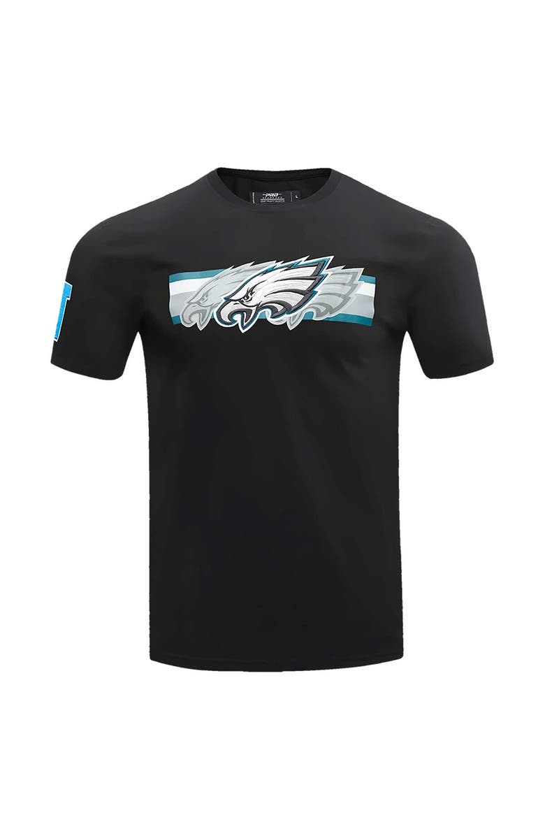 PRO STANDARD Men's Pro Standard Black Philadelphia Eagles Retro Striper T-Shirt, Alternate, color, Black