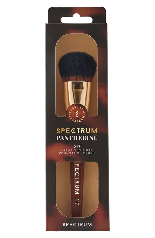 Spectrum Pantherine Large Duo Fibre Foundation Brush In Brown