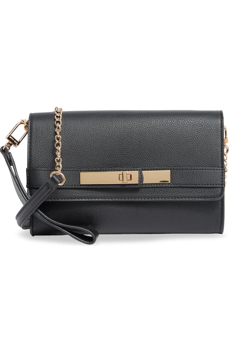 Anne Klein Belted Wallet on a Chain Crossbody Bag, Main, color,