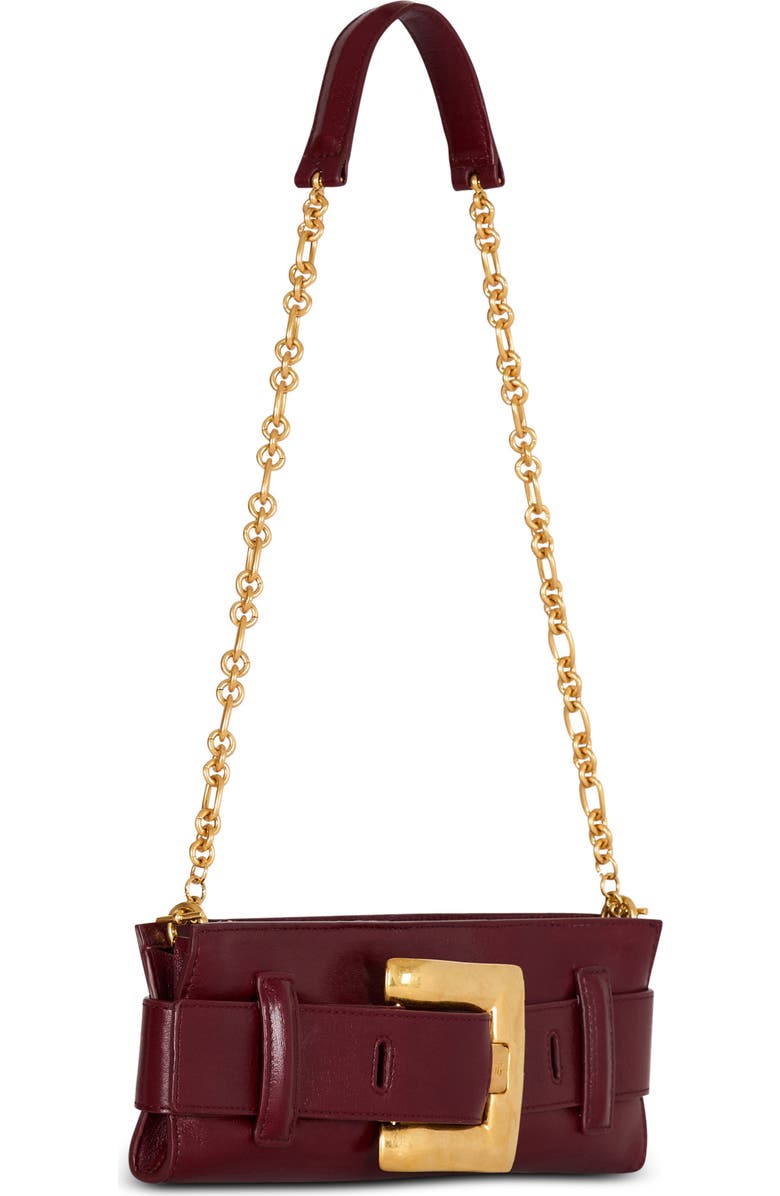 Balmain Anthem Calfskin Clutch In Calfskin, Alternate, color,