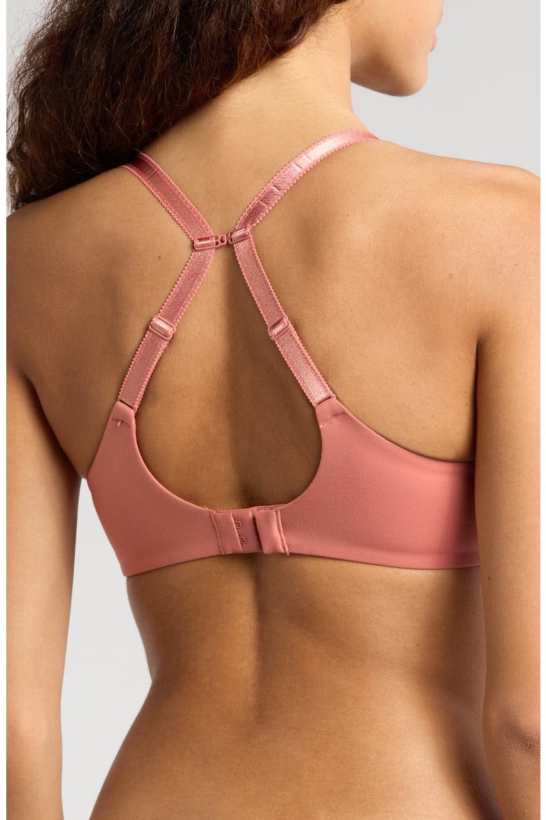 Norah Chic Underwire Plunge Bra, Alternate, color, ROSE CANYON