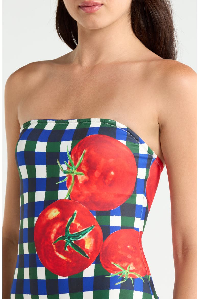 Tavy Gingham Convertible One-Piece Swimsuit, Alternate, color, BLUE/ GREEN