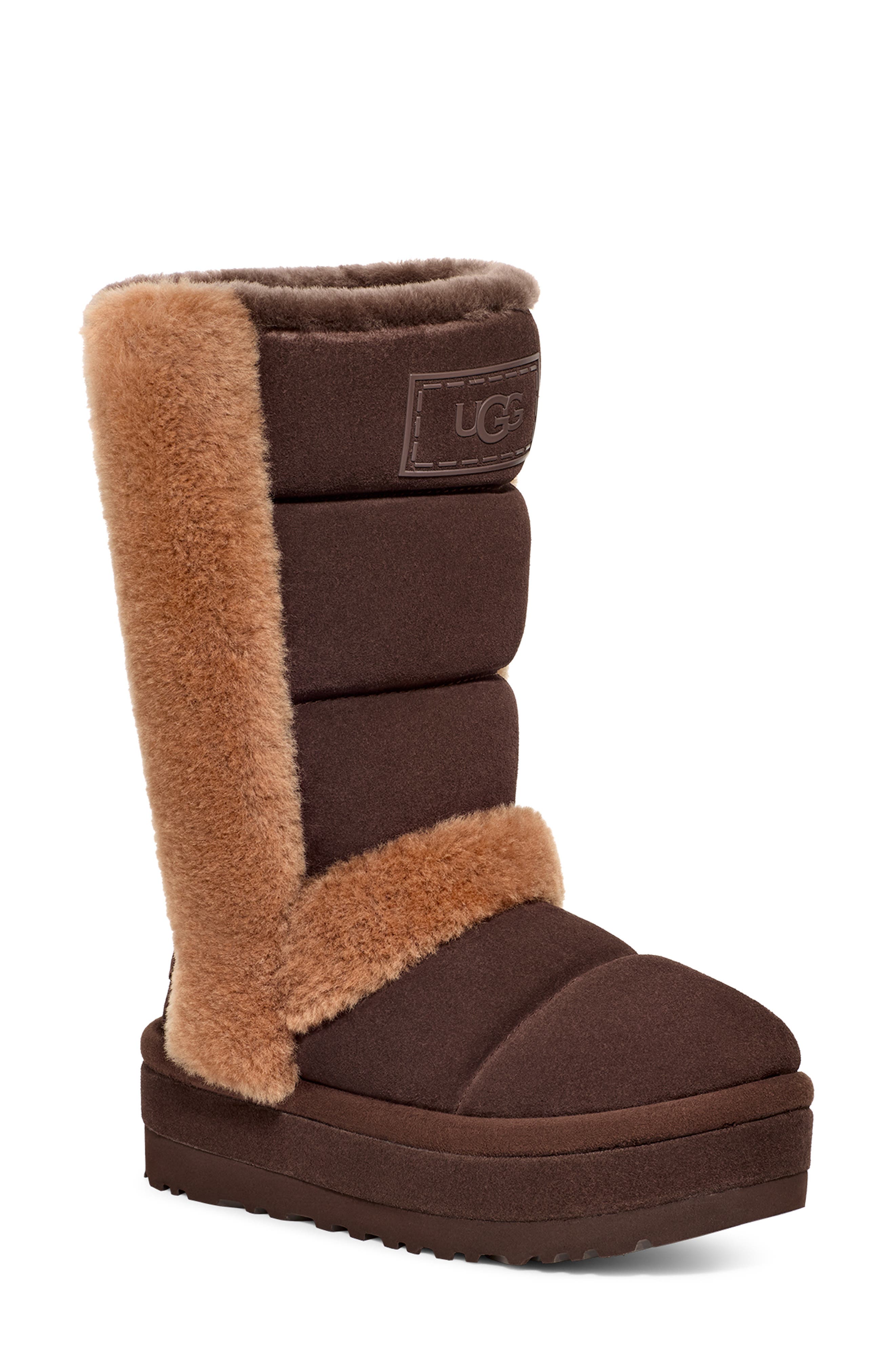 UGG<sup>®</sup> Chillapeak Genuine Shearling Trim Tall Boot, Main, color, 