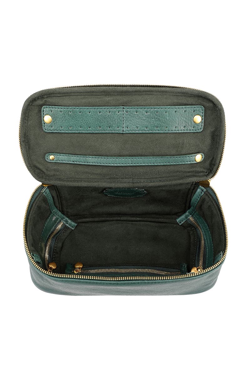 OLD TREND Celosia Genuine Leather Rectangular Jewelry Case, Alternate, color, Vintage Green