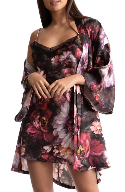 Floral Satin Wrap