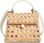 Cult Gaia Sybil Rattan Crossbody Satchel
