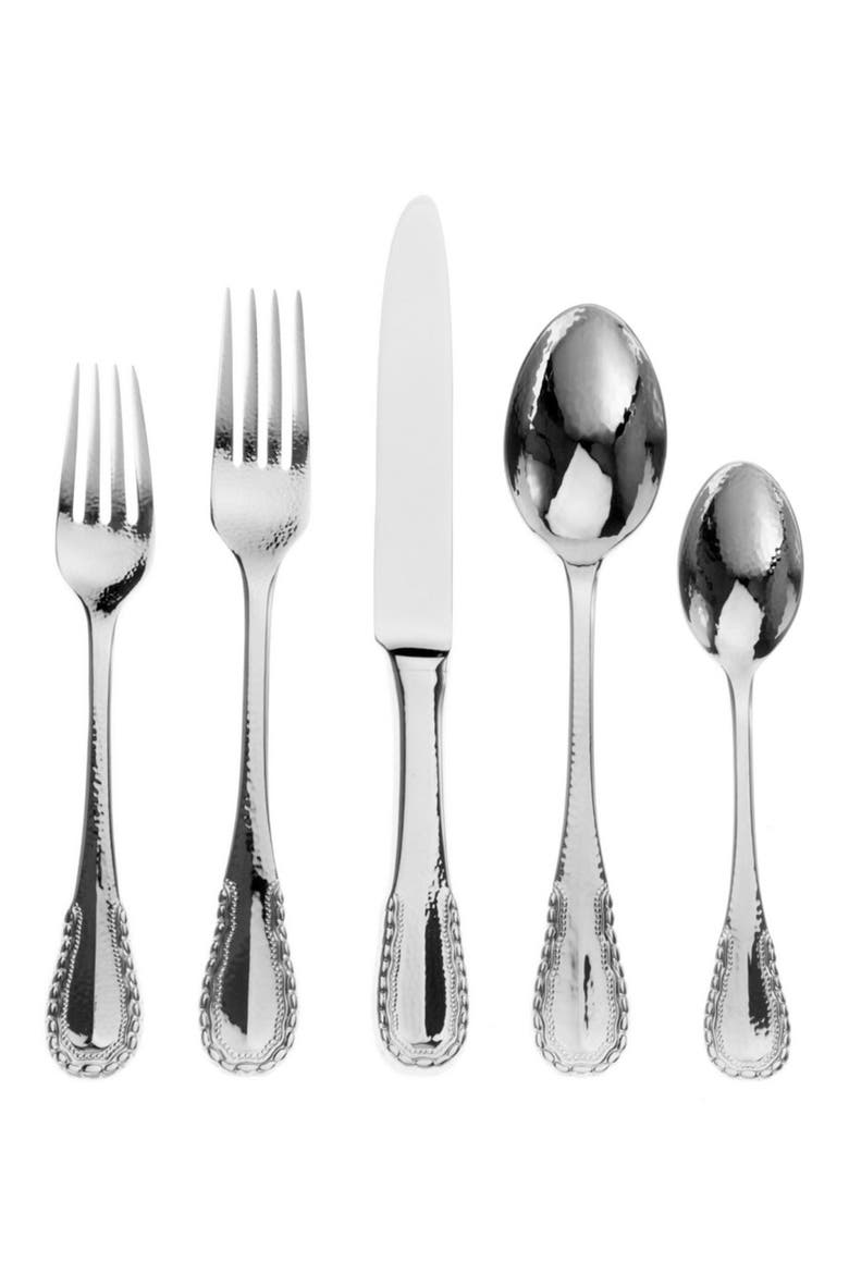 Merletto 20-Piece Flatware Set, Main, color, SILVER