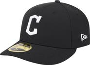 New Era Men's New Era Black Cleveland Guardians Low Profile 59FIFTY Fitted Hat