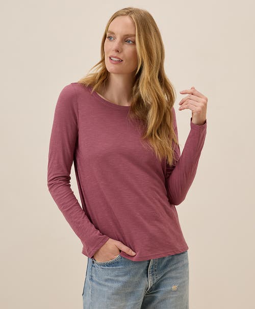 PACT PACT ORGANIC COTTON FEATHERWEIGHT SLUB LONG SLEEVE TEE 