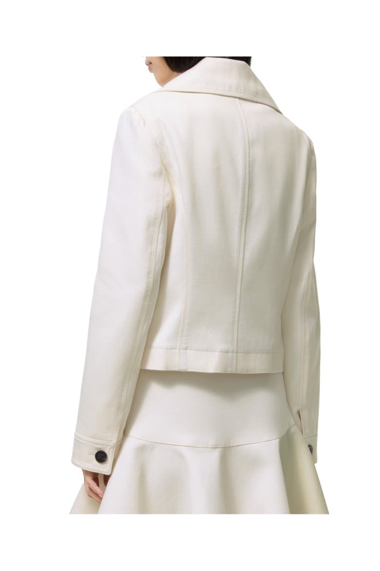 Cropped Cotton Jacket, Alternate, color, Tundra white