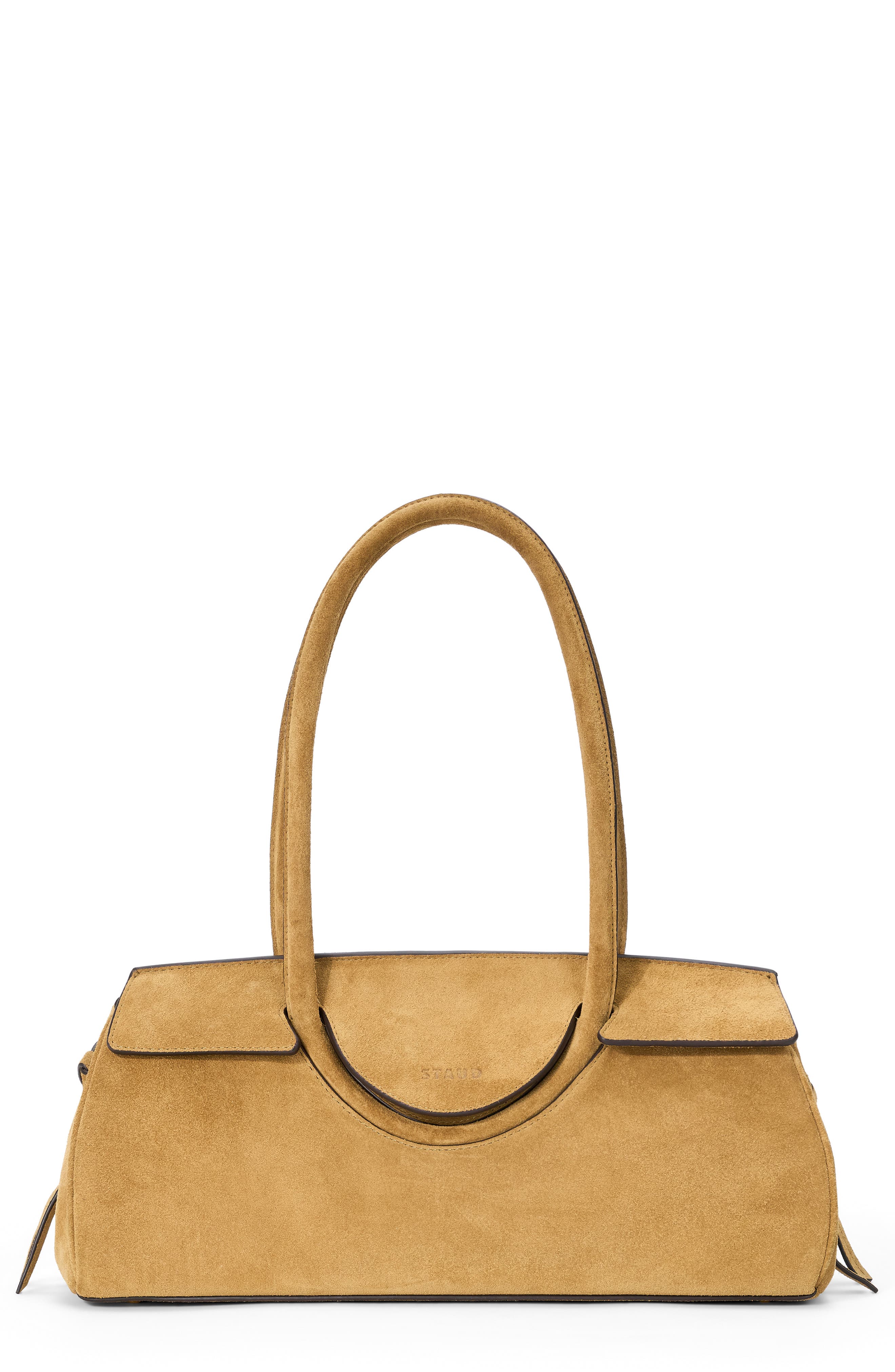 STAUD Maude Suede Shoulder Bag, Main, color, Hazel