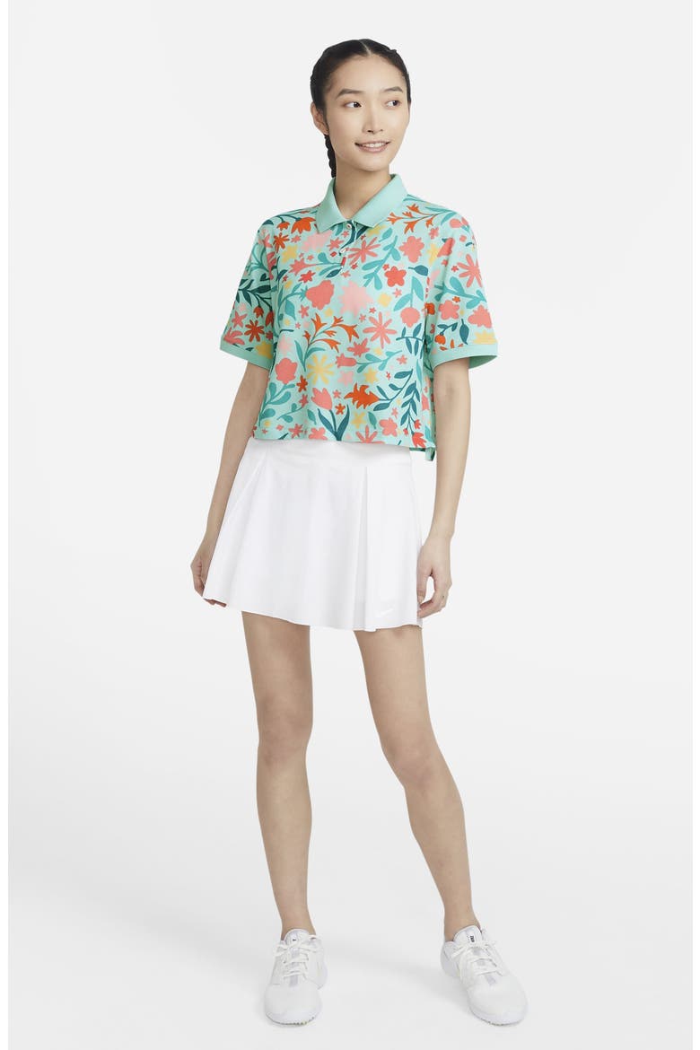 Floral Boxy Polo, Alternate, color, LIGHT DEW/ BLUSTERY
