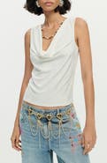 Desigual Cowl Neck Sleeveless Top