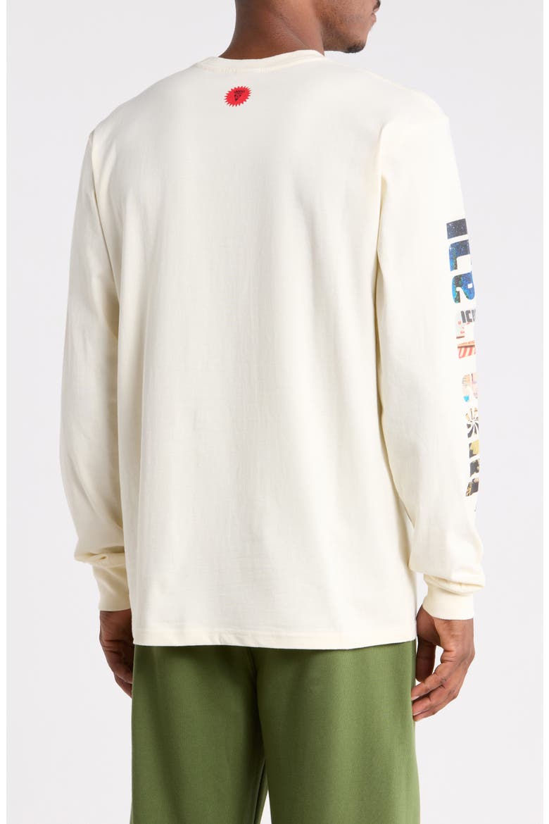 Cone Man Graphic Long Sleeve T-Shirt, Alternate, color, ANTIQUE WHITE