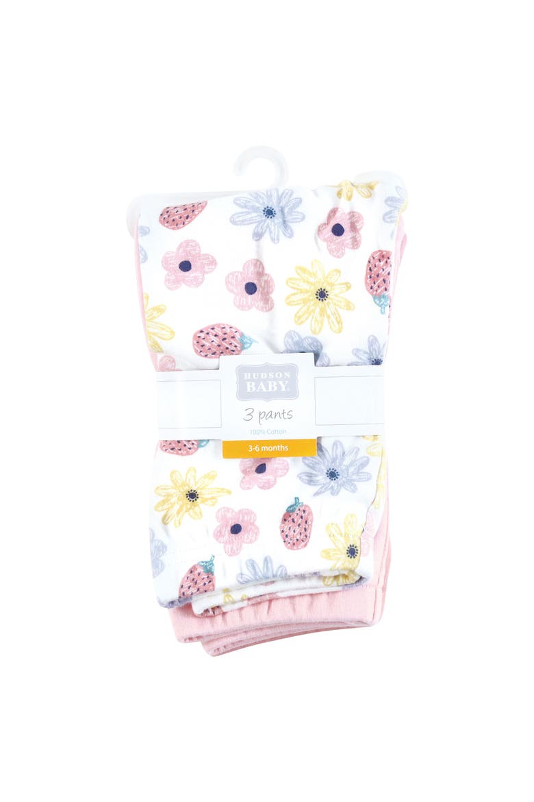 Soft Cotton Everyday Leggings, Alternate, color, Strawberry Flowers