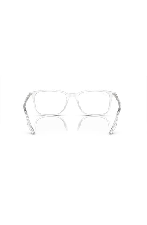 Ray Ban Ray-ban 53mm Rectangle Optical Glasses In Transparent
