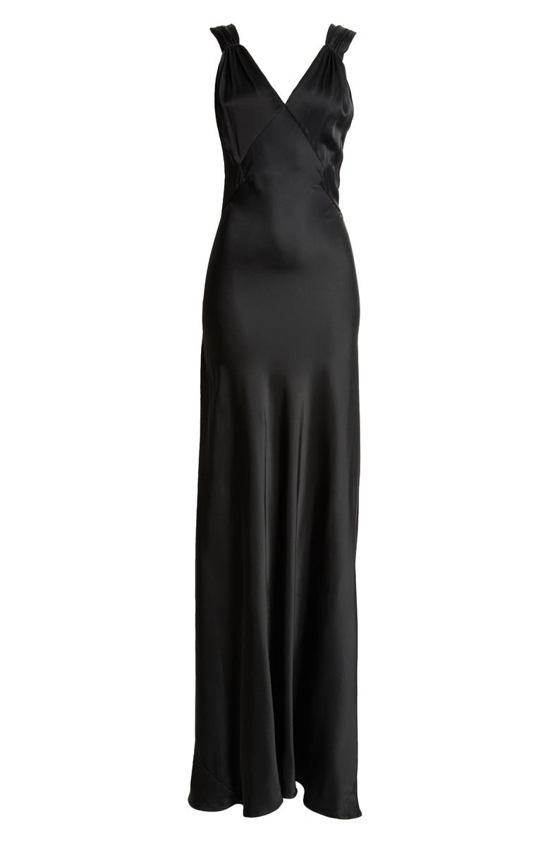 Michael Kors Collection Bias Cut Satin Charmeuse Gown, Alternate, color, 
