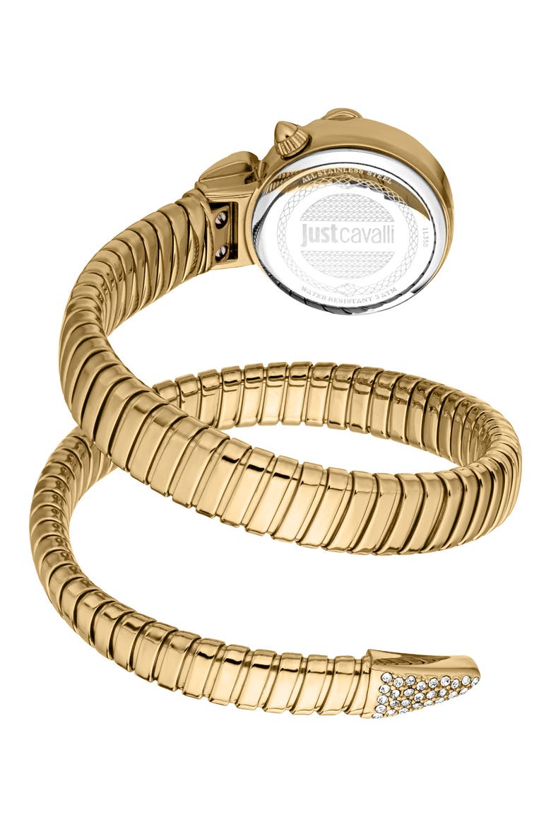 Radiosa Snake Wraparound Bracelet Watch, 22mm, Alternate, color, GOLD/RED