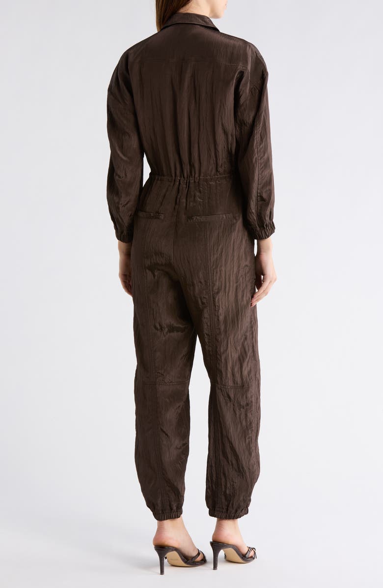 A.L.C. Gavin Taffeta Jumpsuit, Alternate, color, Deepest Brown