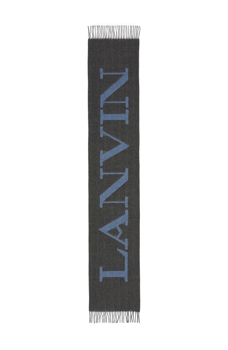 Lanvin SIGNATURE FRINGED WOOL SCARF, Alternate, color, 