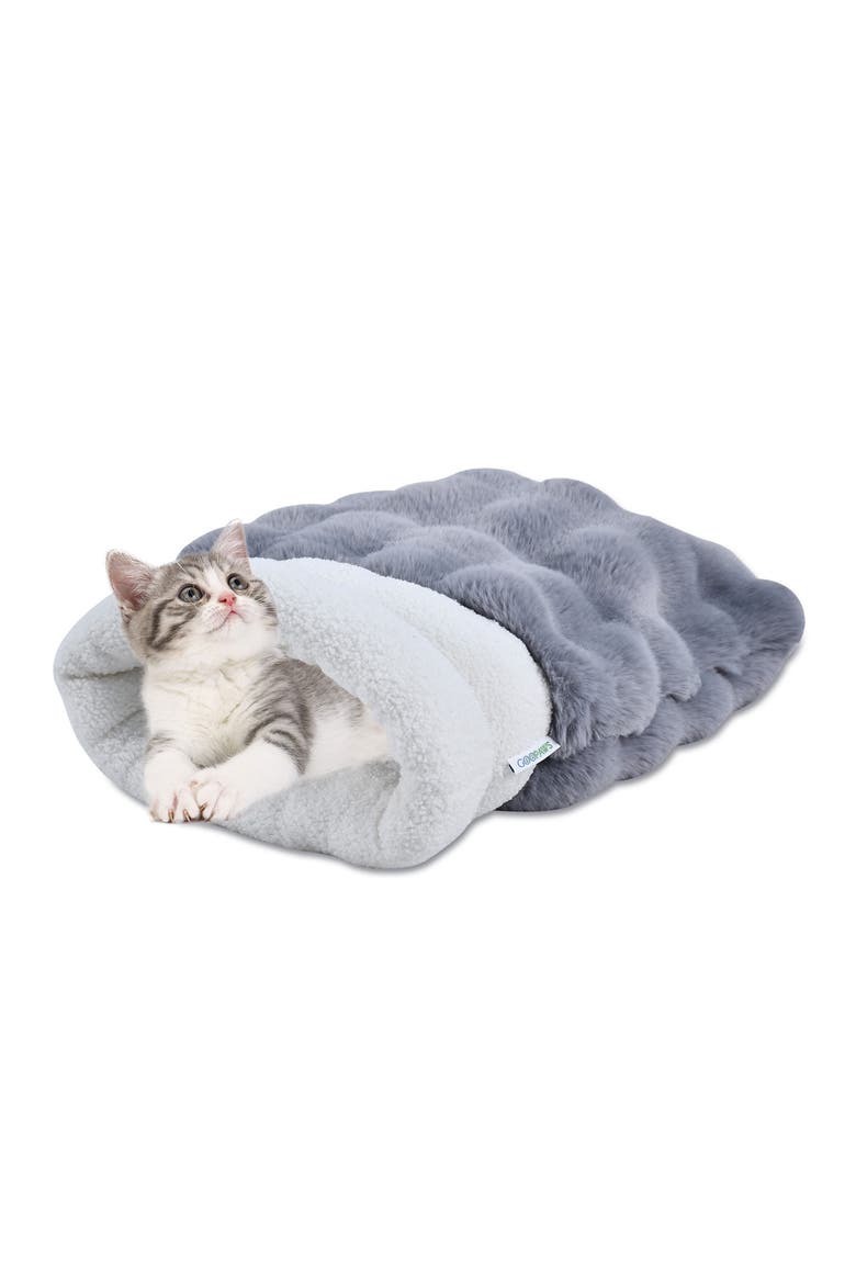 Self Warming Pet Cave, Alternate, color, GREY