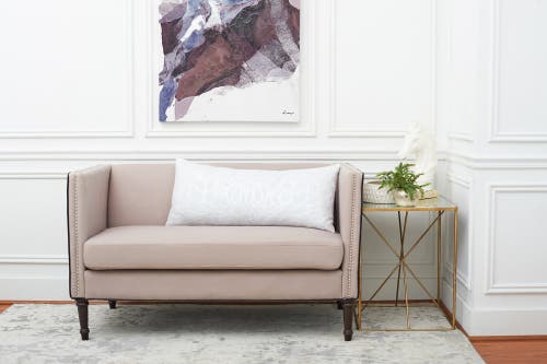 Elisabeth York Silka Textured Fog Blue Cotton Decor Throw Pillow, 15" X 35" In Gray