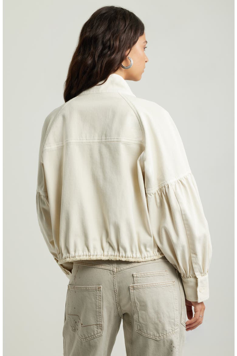 Blouson Twill Utility Jacket, Alternate, color, IVORY DOVE